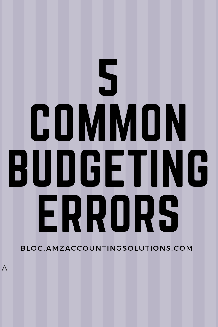 5 Common Budgeting Errors