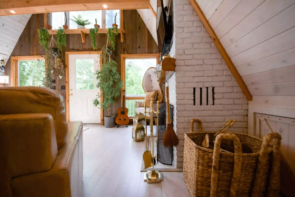 Spacious living room in a mid-term rental house