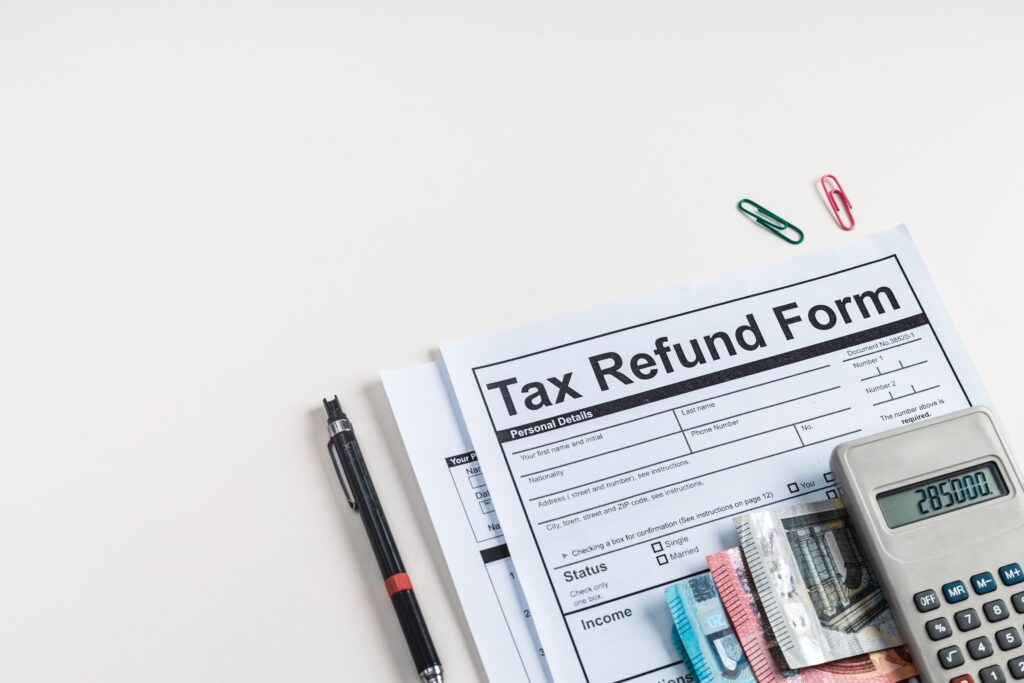 Tax refund form related to child employment benefits