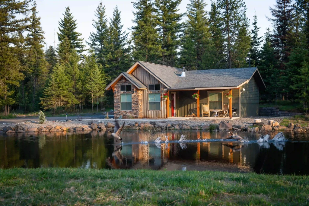 Remote vacation rental amid nature