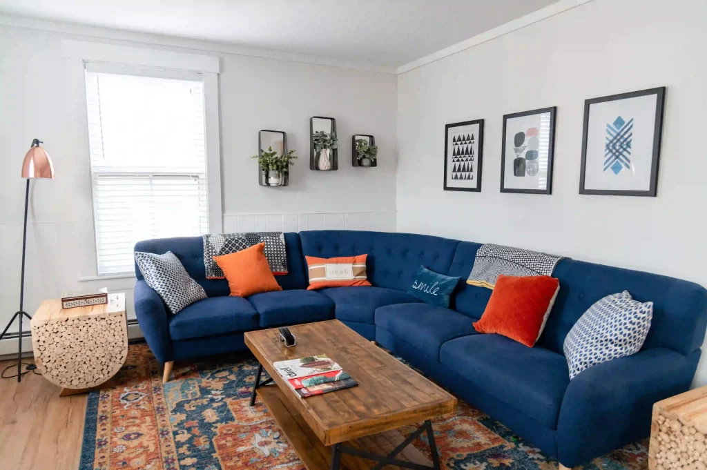 Comfortable and inviting vacation rental living room