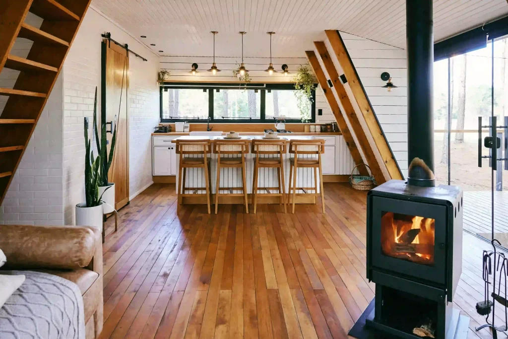 Spacious living area in a rental home